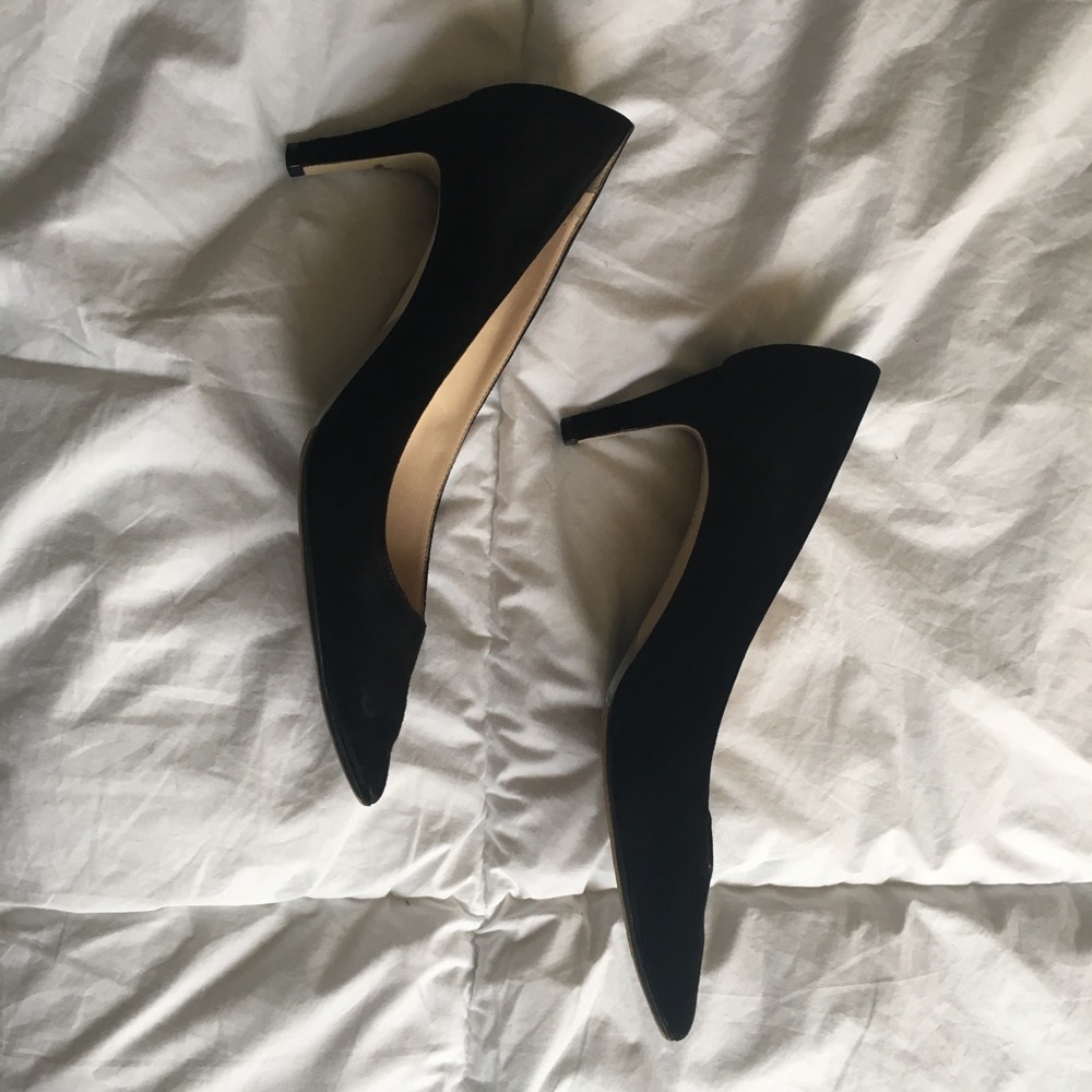 Giorgio Armani // Black Suede Mid Heels